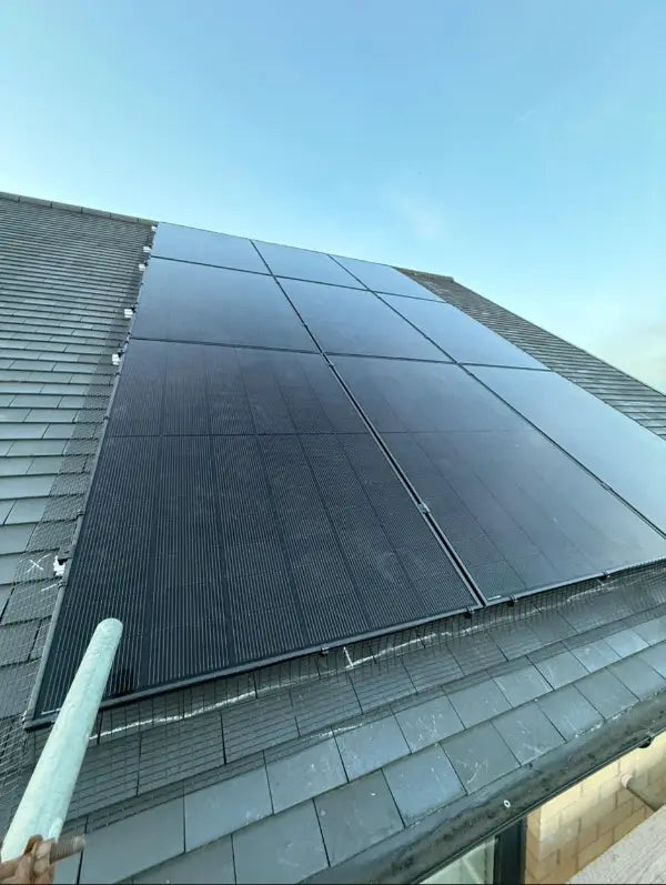 All-black panels on a slate roof