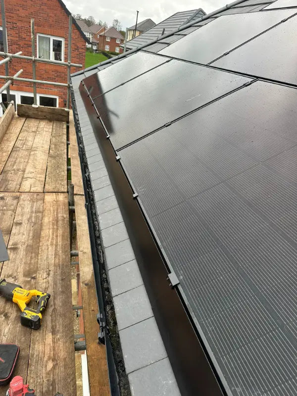 Panels seen from the scaffold boards
